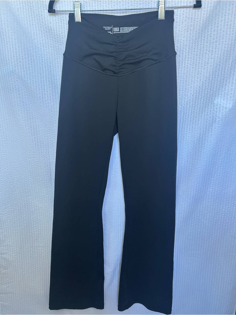 Victoria's Secret Black Ruched High Waist Flare Yoga Pants Size Small